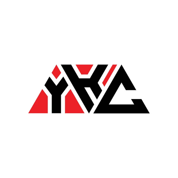 Návrh Trojúhelníkového Písmene Ykc Trojúhelníkovým Tvarem Ykc Trojúhelník Logo Design — Stockový vektor