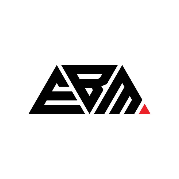 Дизайн Логотипа Треугольника Ebm Треугольной Формой Монограмма Треугольного Логотипа Ebm — стоковый вектор