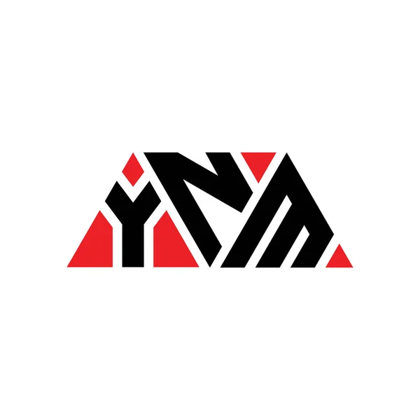 Design Logotipo Letra Triângulo Ynm Com Forma Triângulo Monograma Projeto — Vetor de Stock
