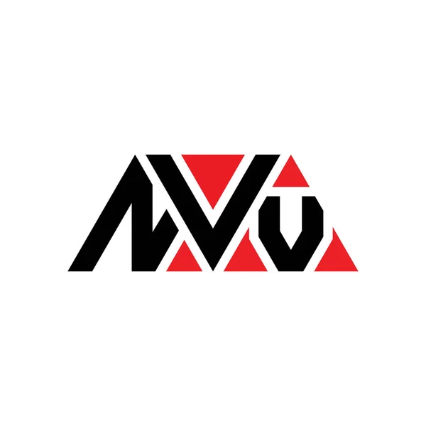 Nvv Dreieck Schriftzug Logo Design Mit Dreiecksform Namenszug Des Nvv — Stockvektor
