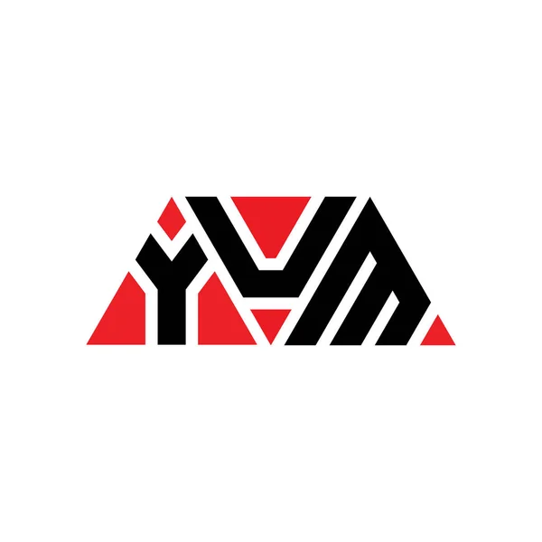 Návrh Trojúhelníkového Písmene Yum Trojúhelníkovým Tvarem Yum Trojúhelník Logo Design — Stockový vektor