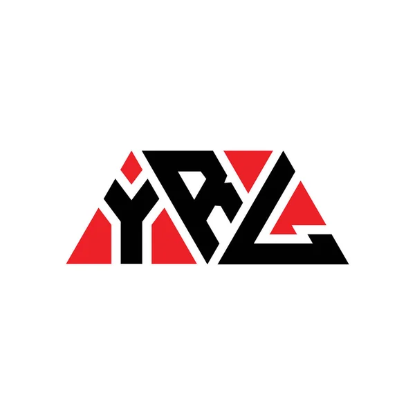 Yrl三角形字母标识设计与三角形形状 Yrl三角形标志设计单字 Yrl三角形矢量标识模板与红色 Yrl三角标识简单 Yrl — 图库矢量图片