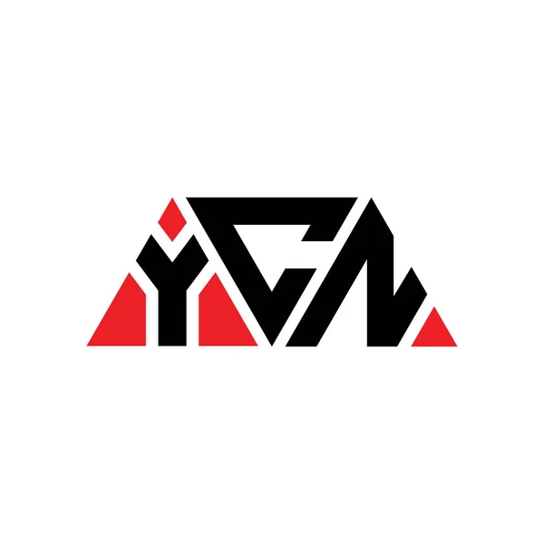 Design Logotipo Letra Triângulo Ycn Com Forma Triângulo Monograma Projeto — Vetor de Stock