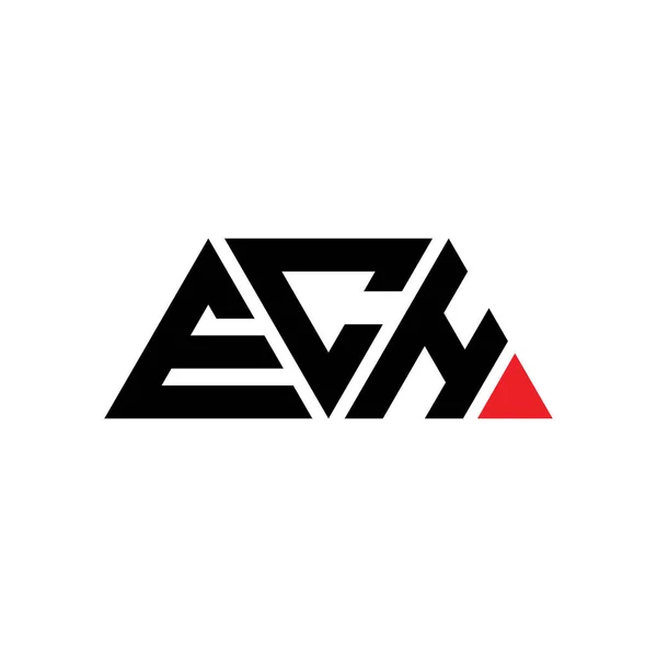 Ech Dreieck Buchstabe Logo Design Mit Dreieck Form Ech Triangle — Stockvektor