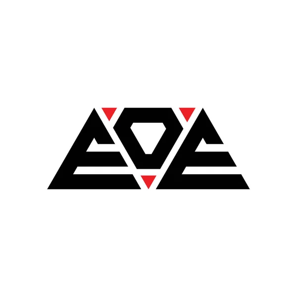 Eoe Dreieck Buchstabe Logo Design Mit Dreieck Form Eoe Dreieck — Stockvektor