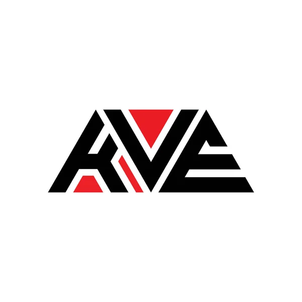 Diseño Del Logotipo Letra Del Triángulo Kve Con Forma Triángulo — Archivo Imágenes Vectoriales