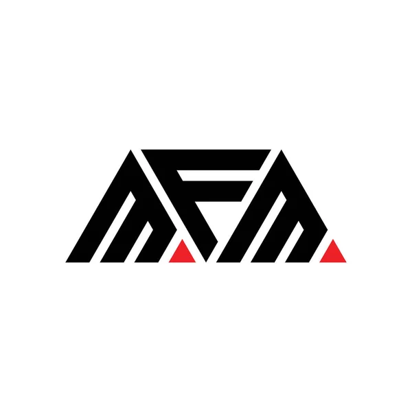 Mfm Triangle Letter Logo Design Triangle Shape Mfm Triangle Logo — Stock Vector