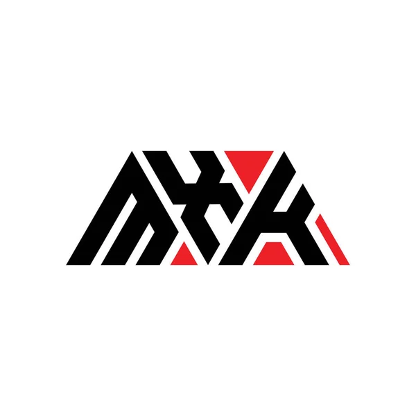 Mxk Triangel Bokstav Logotyp Design Med Triangel Form Mxk Triangel — Stock vektor
