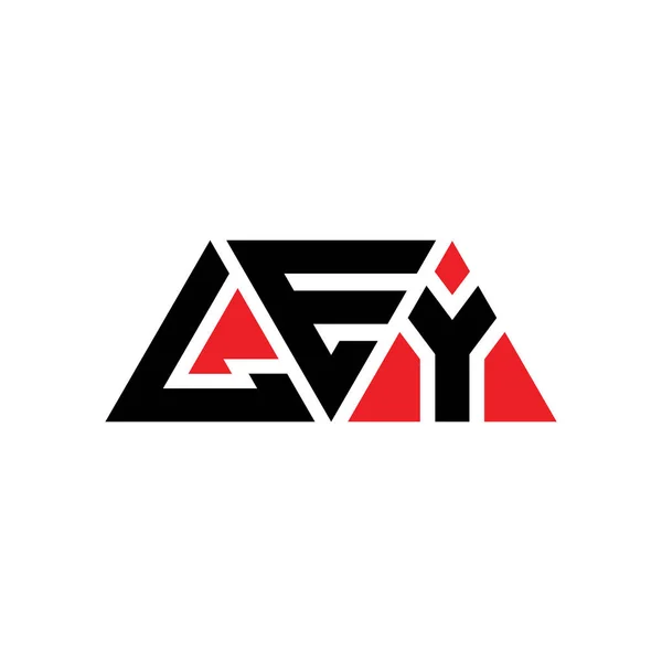 Ley三角形字母标志设计与三角形形状 Ley三角形标志设计图 带有红色的Ley三角形矢量标识模板 轻盈的三角形标志简单 奢华的标志 Ley — 图库矢量图片