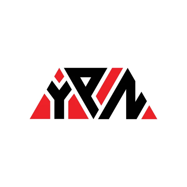 Ypn三角形字母标志设计与三角形形状 Ypn三角形标志设计图 Ypn三角形矢量标识模板与红色 Ypn三角徽标简单 Ypn — 图库矢量图片