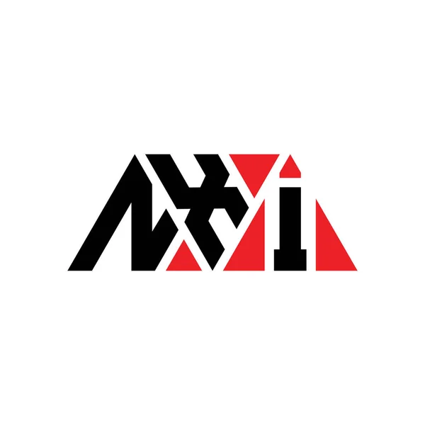 Nxi Triangle Lettre Logo Design Avec Forme Triangle Monogramme Logo — Image vectorielle