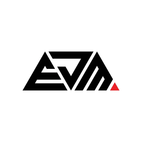 Ejm Dreieck Buchstabe Logo Design Mit Dreieck Form Ejm Dreieck — Stockvektor
