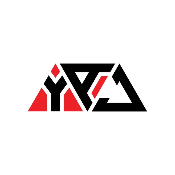 Diseño Logotipo Letra Triángulo Yaj Con Forma Triángulo Monograma Diseño — Archivo Imágenes Vectoriales