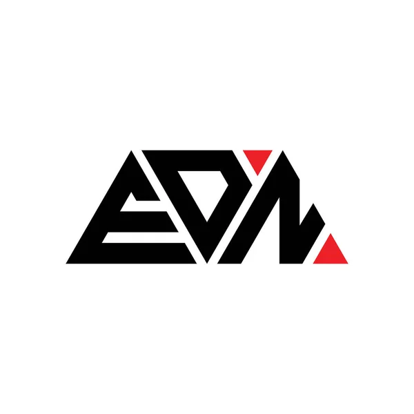 Edn Dreieck Buchstabe Logo Design Mit Dreieck Form Edn Dreieck — Stockvektor