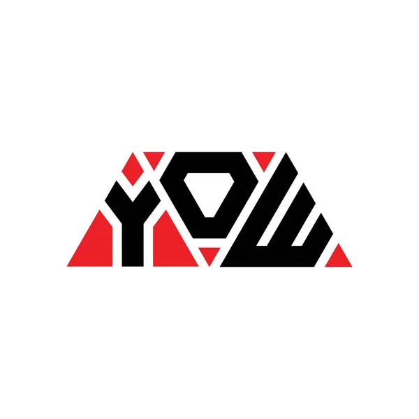 Yw三角形字母标志设计与三角形形状 Yw三角形标志设计的主题图 Yow三角形矢量标识模板与红色 你的三角标志简单 和豪华的标志 Yow — 图库矢量图片