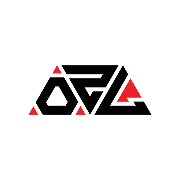 Ozl Triangolo Lettera Logo Design Con Forma Triangolo Ozl Triangolo — Vettoriale Stock
