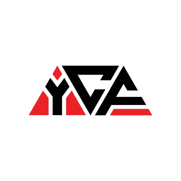 Diseño Logotipo Letra Triangular Ycf Con Forma Triángulo Monograma Diseño — Archivo Imágenes Vectoriales