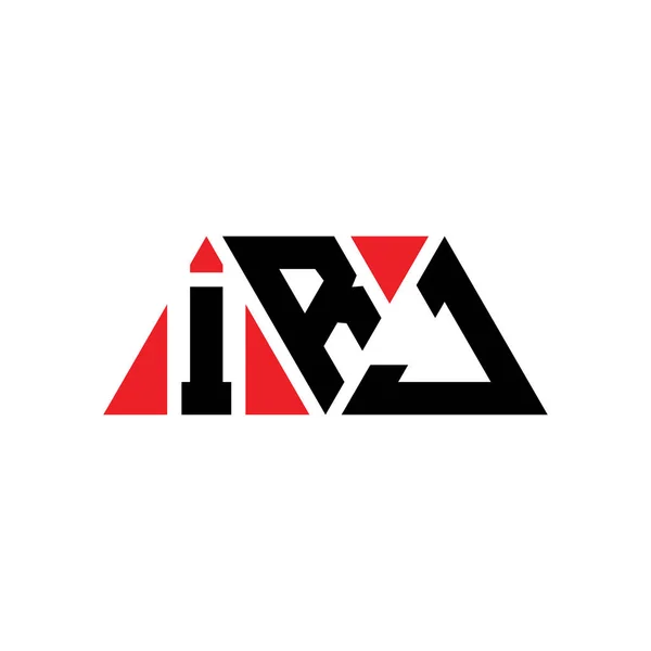 Irj Driehoekig Logo Met Driehoekige Vorm Irj Driehoek Logo Ontwerp — Stockvector