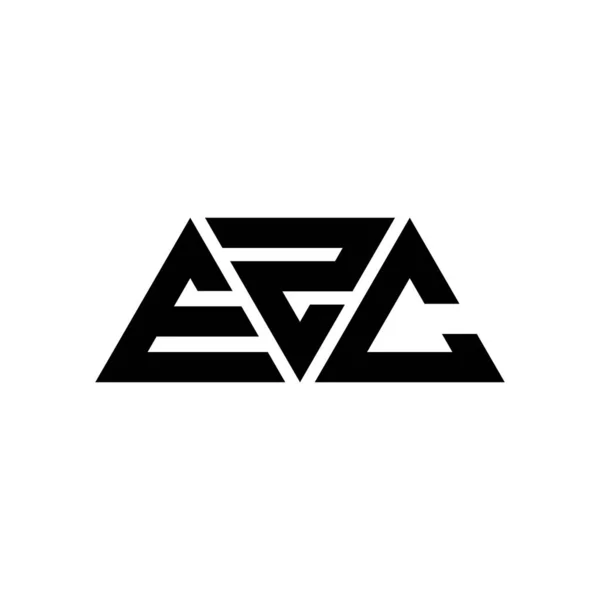 Ezc Driehoek Letter Logo Ontwerp Met Driehoek Vorm Ezc Driehoekig — Stockvector