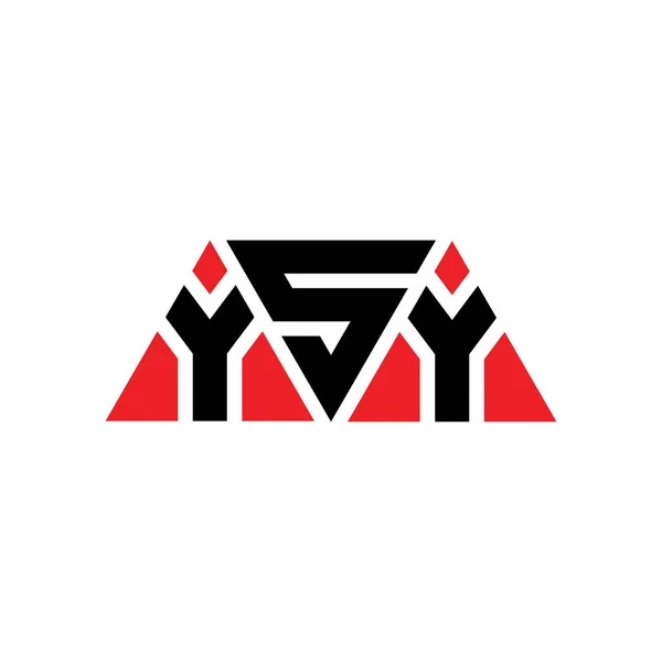 Ysy Driehoekige Letter Logo Ontwerp Met Driehoekige Vorm Ysy Driehoek — Stockvector