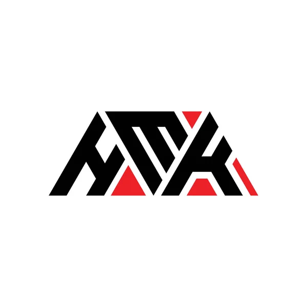 Hmk Triangle Letter Logo Design Triangle Shape Hmk Triangle Logo — Stock Vector