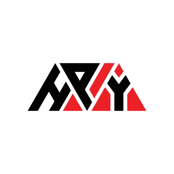 Hpy三角形の文字のロゴデザイン三角形 Hpy三角形のロゴデザインモノグラム 赤のHpy三角形ベクトルロゴテンプレート Hpy三角形のロゴシンプル エレガントで豪華なロゴ Hpy — ストックベクタ