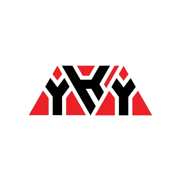 Yky三角形字母标志设计与三角形形状 Yky三角形标志设计单字 Yky三角形矢量标识模板与红色 Yky三角徽标简单 Yky — 图库矢量图片