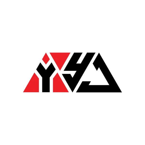 Design Logotipo Letra Triângulo Yyj Com Forma Triângulo Monograma Projeto — Vetor de Stock