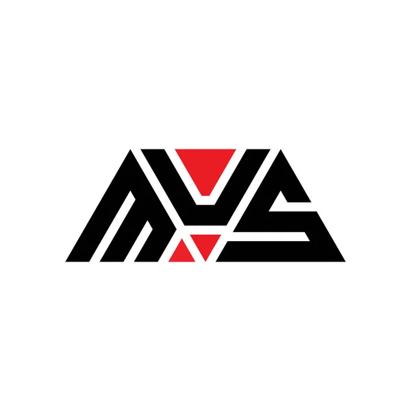 Mus Triangle Letter Logo Design Triangle Shape Mus Triangle Logo — Stock Vector