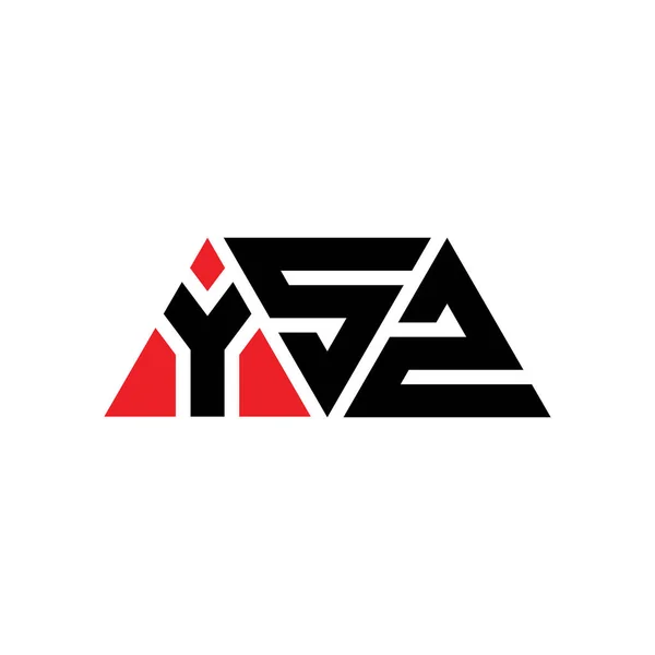 Diseño Del Logotipo Letra Del Triángulo Ysz Con Forma Triángulo — Vector de stock
