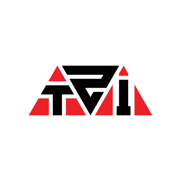 Diseño Del Logotipo Letra Del Triángulo Tzi Con Forma Triángulo — Archivo Imágenes Vectoriales
