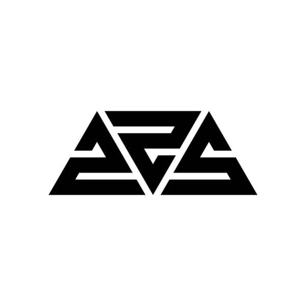 Zzs Driehoekig Logo Met Driehoekige Vorm Zzs Driehoekig Logo Ontwerp — Stockvector
