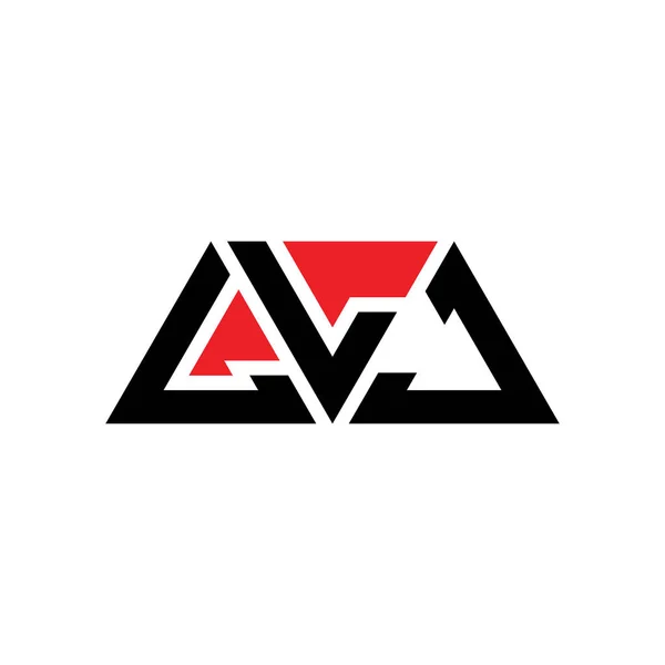 Llj Lettre Triangle Logo Design Avec Forme Triangle Llj Logo — Image vectorielle