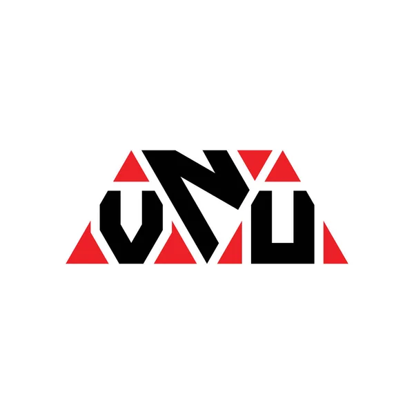 Vnu Triangle Letter Logo Design Triangle Shape Vnu Triangle Logo — Stock Vector