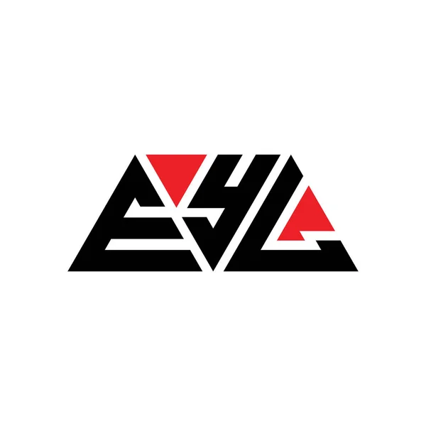 Eyl Driehoek Letter Logo Ontwerp Met Driehoek Vorm Eyl Driehoek — Stockvector