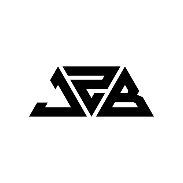 Jzb Driehoekige Letter Logo Ontwerp Met Driehoekige Vorm Jzb Driehoekig — Stockvector