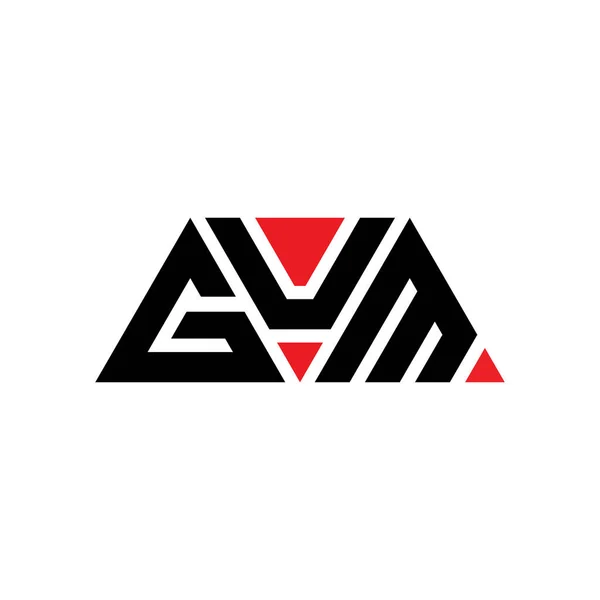 Gum Desenho Logotipo Letra Triângulo Com Forma Triângulo Monograma Projeto — Vetor de Stock