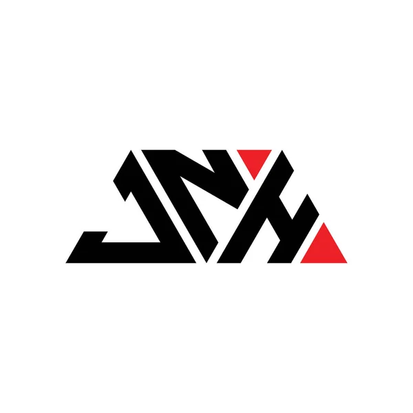 Jnh Triangle Letter Logo Design Triangle Shape Jnh Triangle Logo — Stock Vector