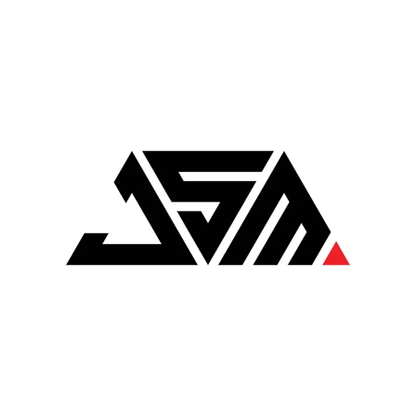 Jsm Driehoekig Logo Met Driehoekige Vorm Jsm Driehoek Logo Ontwerp — Stockvector
