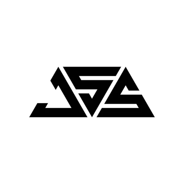 Jss Driehoekige Letter Logo Ontwerp Met Driehoekige Vorm Jss Driehoek — Stockvector