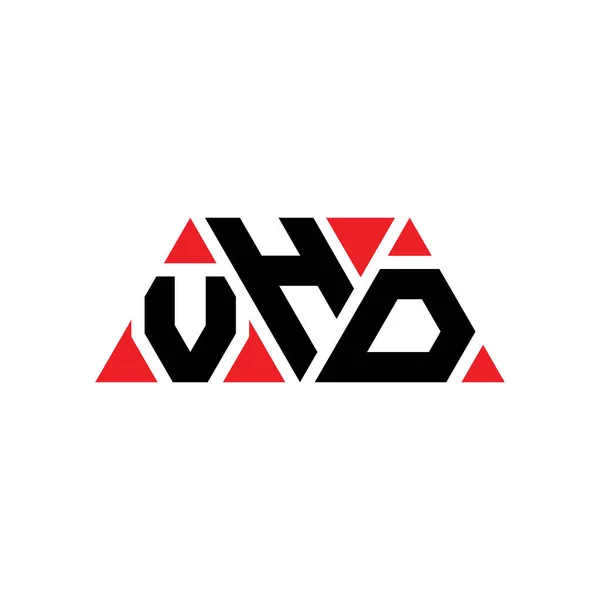 Üçgen Şekilli Vhd Üçgen Harf Logosu Tasarımı Vhd Üçgen Logo — Stok Vektör