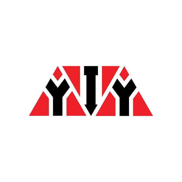 Yiy三角形字母标志设计与三角形形状 Yiy三角形标志设计单字 Yiy三角形矢量标识模板与红色 Yiy三角徽标简洁 Yiy — 图库矢量图片