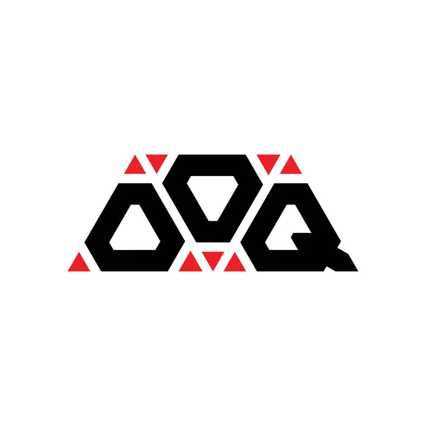 Ooq Triangle Letter Logo Design Triangle Shape Ooq Triangle Logo — Stock Vector