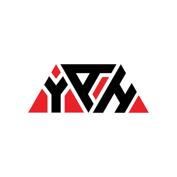 Design Logotipo Letra Triângulo Yah Com Forma Triângulo Monograma Projeto — Vetor de Stock