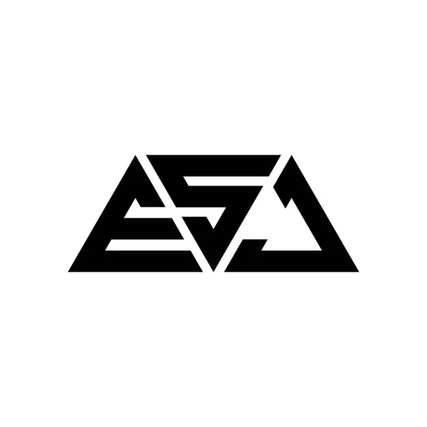 Esj Driehoekige Letter Logo Ontwerp Met Driehoekige Vorm Esj Driehoek — Stockvector