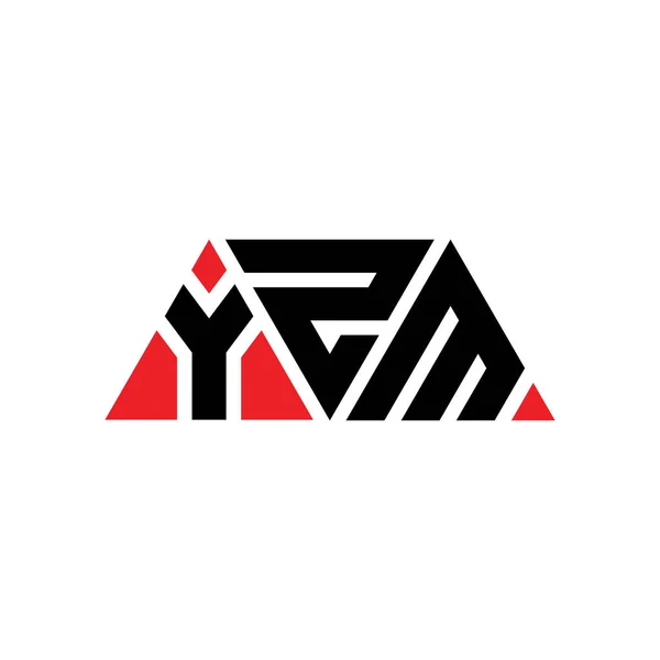 Design Logotipo Letra Triângulo Yzm Com Forma Triângulo Monograma Design — Vetor de Stock