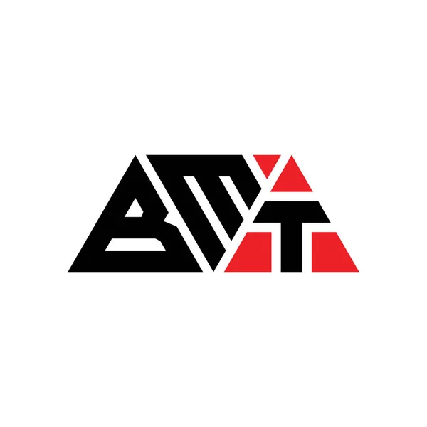 Bmt Triangle Letter Logo Design Triangle Shape Bmt Triangle Logo — Stock Vector