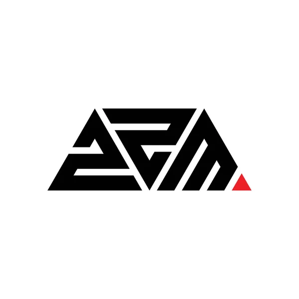 Zzm Triangle Letter Logo Design Triangle Shape Zzm Triangle Logo — Stock Vector