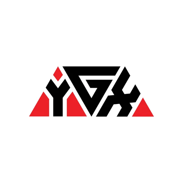 Ygx三角形字母标识设计与三角形形状 Ygx三角形徽标设计单字 Ygx三角形矢量标识模板与红色 Ygx三角标识简单 Ygx — 图库矢量图片