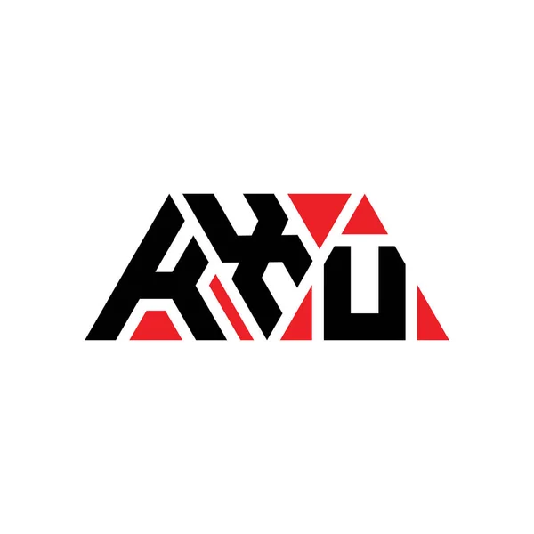 Kxu Triangle Lettre Logo Design Avec Forme Triangle Monogramme Logo — Image vectorielle